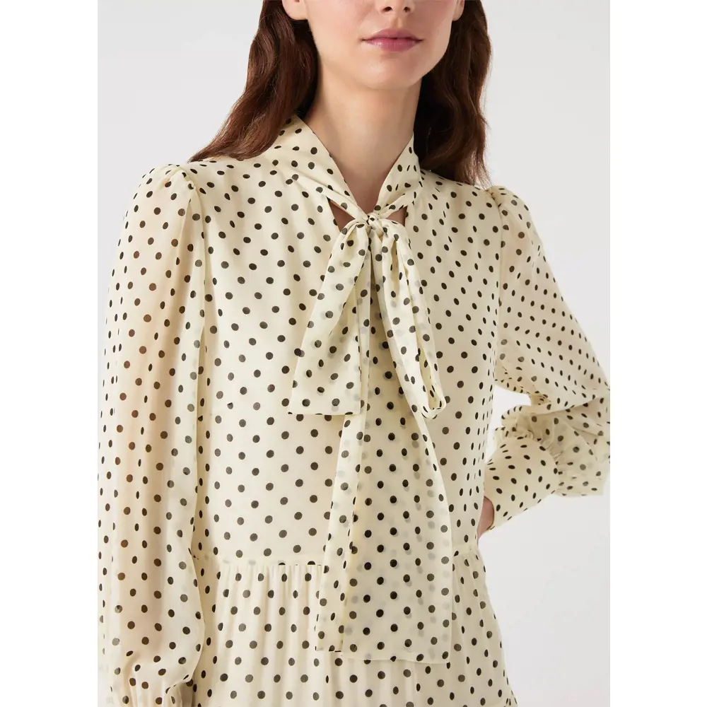 LK Bennett Polly Tie Neck Georgette Dress